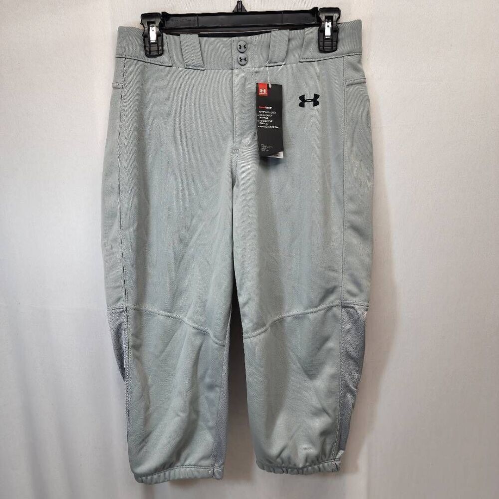 Under Armour Women’s HeatGear Softball Pants Gray Size Small NWT 1317043 Athleti